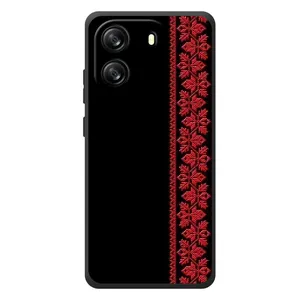 Силиконовый Чехол на Blackview Wave 6C (Красная Вышиванка)
