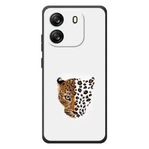Чехол с леопардовым принтом на Blackview Wave 6C (Леопард на белом)