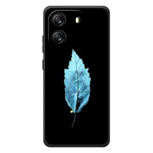 Чохол з картинками на чорному фоні для Blackview Wave 6C (Листя)