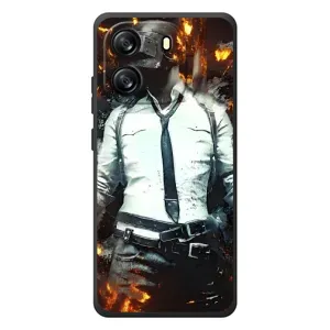 Силиконовый чехол с картинкой "Герой Pubg" на Blackview Wave 6C (Man Пубг)