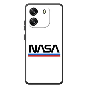 Силиконовый бампер с принтом "Наса" на Blackview Wave 6C (NASA на белом фоне)