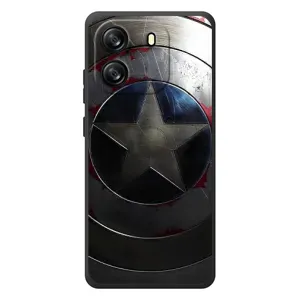 Чехол с Щитом Капитана Америки на Blackview Wave 6C (Ретро Щит Капитана)