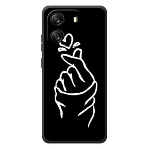 Чехлы (Знак сердечка) на Blackview Wave 6C (Сердце на черном)