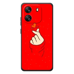 Чехлы (Знак сердечка) на Blackview Wave 6C (Сердце на красном)