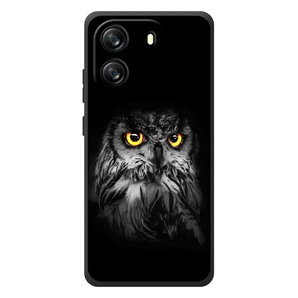 Чехол с рисунком «Сова на чёрном» для Blackview Wave 6C Чехол с рисунком «Сова на чёрном» для Blackview Wave 6C