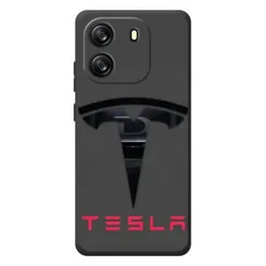 Силіконовий бампер з картинкою машини на Blackview Wave 6C (Logo TESLA)