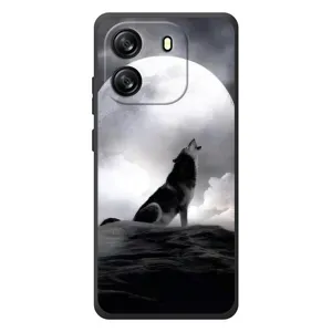 Чехол с Волком на Blackview Wave 6C (Волк и луна)