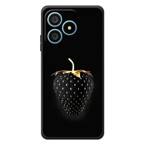 Чехол с изображением вкусной еды для Blackview Wave 9C (Чёрная клубника)