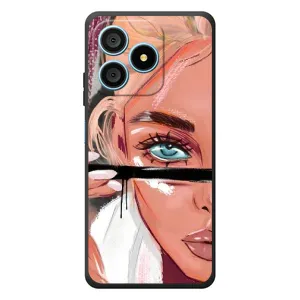 Силіконовый Чохол на Blackview Wave 9C з картинкой Модных девушек (Дівчина та вії)