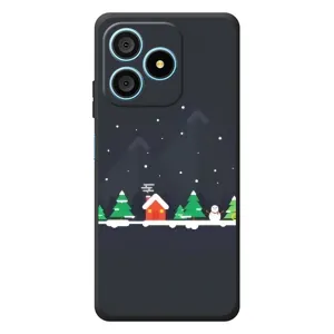 Силиконовый бампер на рождество для Blackview Wave 9C (Город зимний)