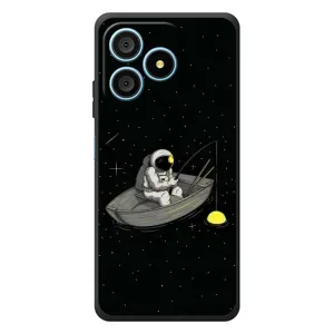 Силиконовый Чехол с принтом "Космонавты" на Blackview Wave 9C (Космонавт на рыбалке)