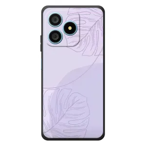 Чехол цветочный дизайн для Blackview Wave 9C (Монстера фиолетовая)
