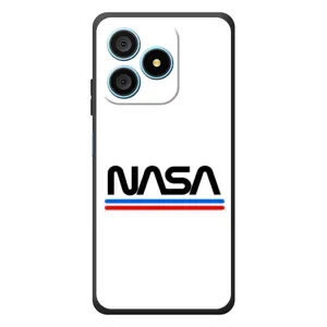 Силиконовый бампер с принтом "Наса" на Blackview Wave 9C (NASA на белом фоне)