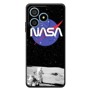 Силиконовый бампер с принтом "Наса" на Blackview Wave 9C (Nasa на луне)