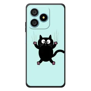 Силиконовый чехол с котиком для Blackview Wave 9C (Падающий кот)