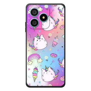 Чехол Unicorn на Blackview Wave 9C (Радуга и Единорог)