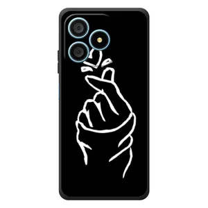 Чехлы (Знак сердечка) на Blackview Wave 9C (Сердце на черном)