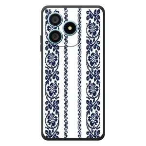 Силиконовый Чехол на Blackview Wave 9C с картинкой Вышиванки (Синяя вышиванка)