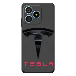 Силиконовый бампер с картинкой машины на Blackview Wave 9C (Logo TESLA)