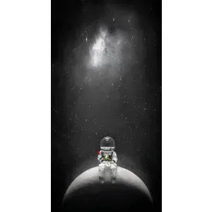 Силиконовый Чехол с принтом "Космонавты" на Самсунг А02 (Космонавт романтик)