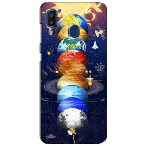 Чехол (ТПУ) с планетами на Samsung Galaxy a20 2019 (A205F) (Арт планети)