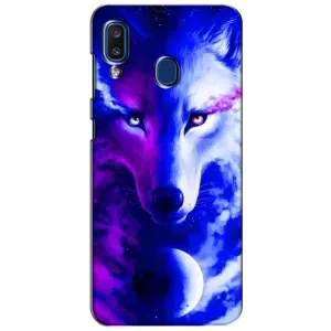Чехол с Волком на Samsung Galaxy a20 2019 (A205F) (Арт-Волк)