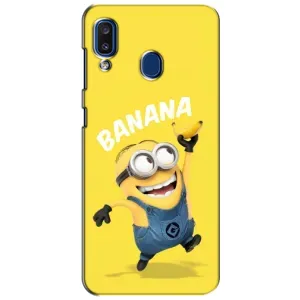 Мультяшний принт на Чохол для Самсунг А20 (2019) (Banana)