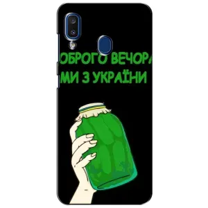 Чехол на Samsung Galaxy a20 2019 (A205F) Украинский дизайн (Банка, Доброго вечора)