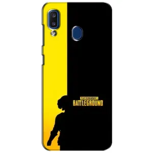 Чехол (TPU) с картинкой "Лого Пабг" на Самсунг А20 (2019) (Battlegrounds)