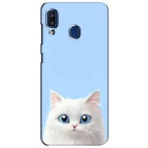 Чехол на тематику: Коты для Samsung Galaxy a20 2019 (A205F) (Белый кот)