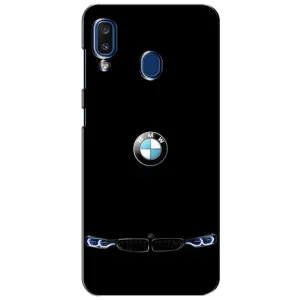 Силиконовый бампер с картинкой машины на Samsung Galaxy a20 2019 (A205F) (Черный BMW)