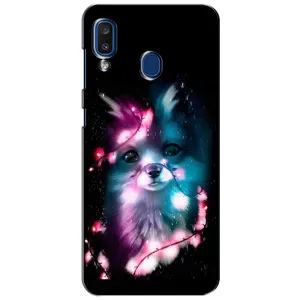Чехол с Лисичкой для Samsung Galaxy a20 2019 (A205F) (Черная Лиса)