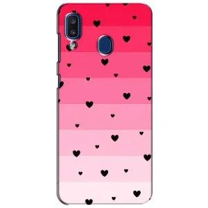 Чехлы с тематикой "Маленькие Сердечки" на Samsung Galaxy a20 2019 (A205F) (Чорные сердечки)