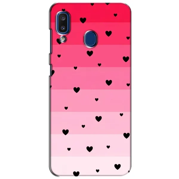 Чехол с рисунком «Чорные сердечки» для Samsung Galaxy a20 2019 (A205F) Чехол с рисунком «Чорные сердечки» для Samsung Galaxy a20 2019 (A205F)