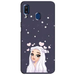 Чехол Стильные девушки на Samsung Galaxy a20 2019 (A205F) (Девушка и сердечки)