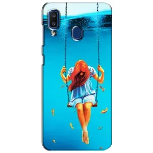 Чехол Стильные девушки на Samsung Galaxy a20 2019 (A205F) (Девушка на качели)