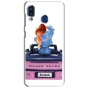 Силиконовый Чехол на Samsung Galaxy a20 2019 (A205F) с картинкой Стильных Девушек (Девушка на машине)