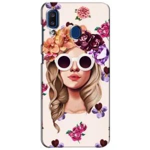 Чехол с картинкой Модные Девчонки Samsung Galaxy a20 2019 (A205F) (Девушка в очках)