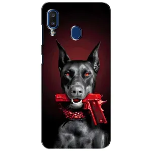 Чехол ДОБЕРМАН для Samsung Galaxy a20 2019 (A205F) (Доберман злой)