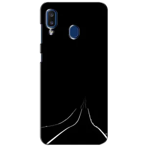 Чехол с картинками на черном фоне для Samsung Galaxy a20 2019 (A205F) (Дорога)