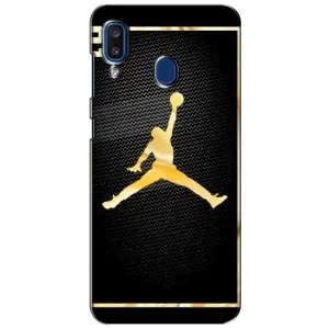Силиконовый Чехол Nike Air Jordan на Самсунг А20 (2019) (Джордан 23)