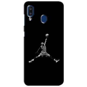 Силиконовый Чехол Nike Air Jordan на Самсунг А20 (2019) (Джордан)