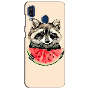 Силиконовый Чехол с Енотами на Samsung Galaxy a20 2019 (A205F) (Енот)