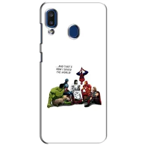 Чехлы для Samsung Galaxy a20 2019 (A205F) (Для Христиан) (Иисус супергерой)