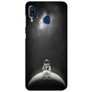 Силиконовый Чехол с принтом "Космонавты" на Samsung Galaxy a20 2019 (A205F) (Космонавт романтик)