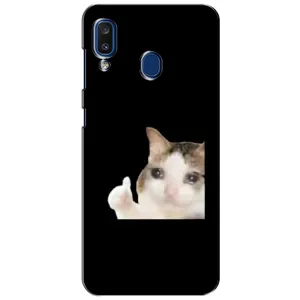 Бампер з принтом Меми для Samsung Galaxy a20 2019 (A205F) (Кіт у сльозах)