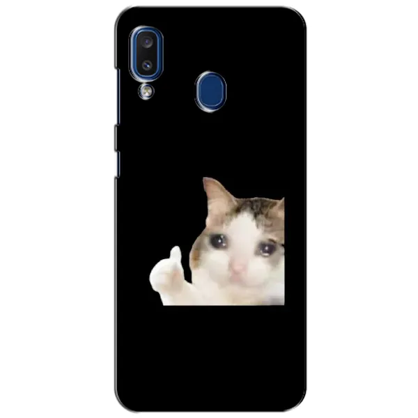Чехол с рисунком «Кот в слезах» для Samsung Galaxy a20 2019 (A205F)