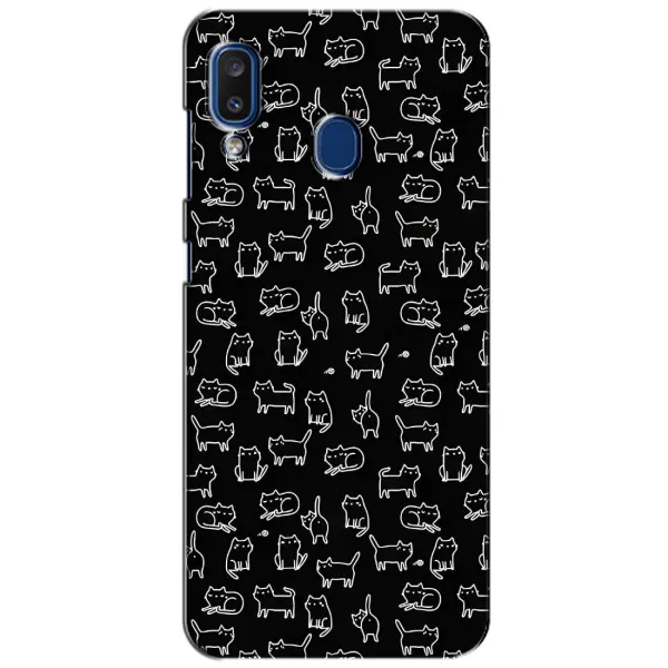 Чехол с рисунком «Котики на черном» для Samsung Galaxy a20 2019 (A205F) Чехол с рисунком «Котики на черном» для Samsung Galaxy a20 2019 (A205F)