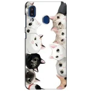 Силиконовый чехол с котиком для Samsung Galaxy a20 2019 (A205F) (Коты)