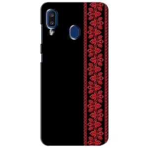 Силіконовый Чохол на Samsung Galaxy a20 2019 (A205F) (Червона вишиванка)